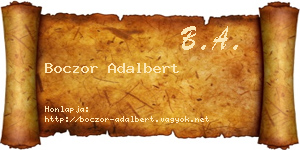 Boczor Adalbert névjegykártya